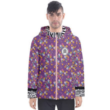 Load image into Gallery viewer, Musa Muaegabi Purple Haze Men&#39;s Hooded Bubble Jacket
