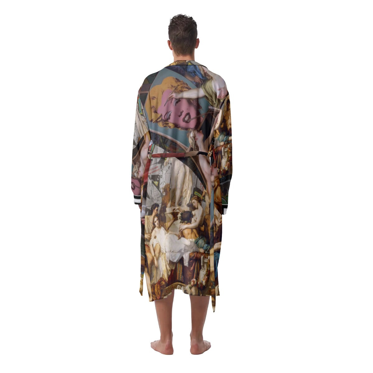 All-Over Print Men's Heavy Fleece Robe