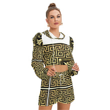 Load image into Gallery viewer, All-Over Print Women&#39;s Mirco Fleece Hoodie And Shorts Set
