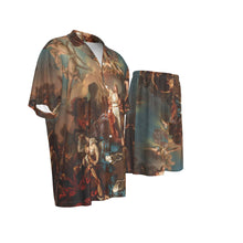 Load image into Gallery viewer, All-Over Print Men&#39;s Imitation Silk Shirt Suit
