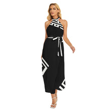 Load image into Gallery viewer, MXV-1 Zenith London Wrap Hem Belted Halter Dress
