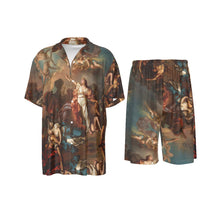 Load image into Gallery viewer, All-Over Print Men&#39;s Imitation Silk Shirt Suit
