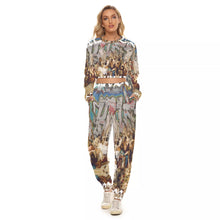 Load image into Gallery viewer, All-Over Print Women&#39;s Crop Sweatshirt Suit
