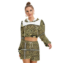 Load image into Gallery viewer, All-Over Print Women&#39;s Mirco Fleece Hoodie And Shorts Set
