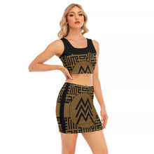 Load image into Gallery viewer, MXV-I Zenith Gold Women&#39;s Skirt Set
