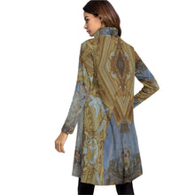 Load image into Gallery viewer, All-Over Print Women&#39;s High Neck Dress With Long Sleeve
