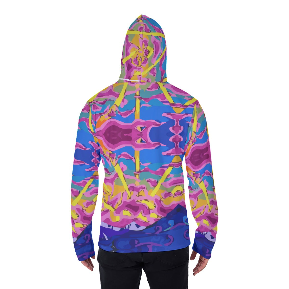 All-Over Print Men's Pullover Hoodie With Mask