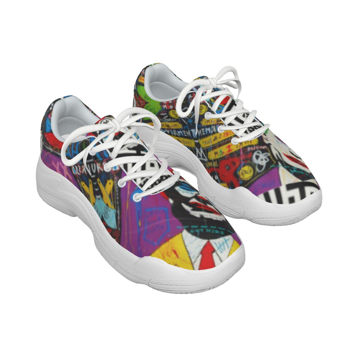 All-Over Print Man's Thick Bottom Sports Shoes