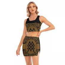 Load image into Gallery viewer, MXV-I Zenith Gold Women&#39;s Skirt Set
