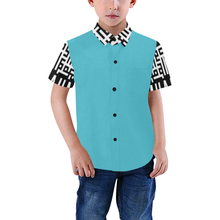 Load image into Gallery viewer, MXV-1 Zenith London Kid&#39;s Short Sleeve Button-Up Shirt
