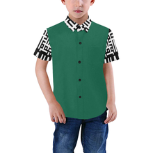 Load image into Gallery viewer, MXV-1 Zenith London Kid&#39;s Short Sleeve Button-Up Shirt
